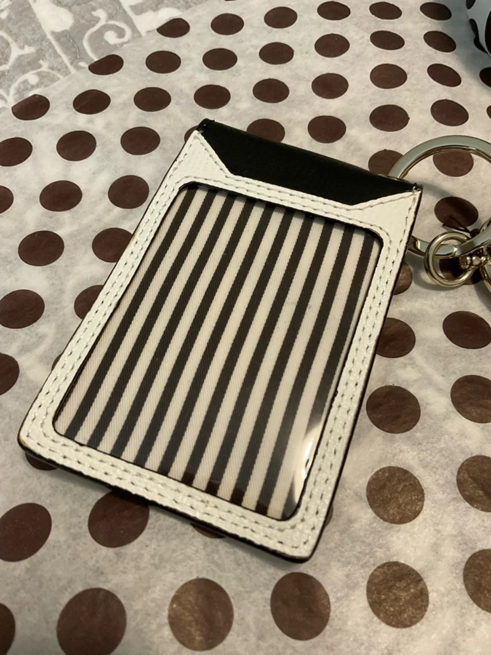 NWT Henri Bendel Quinn Card Case Holder Key Chain Purse Charm w Dust Bag